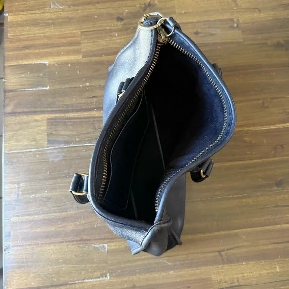 Coach Black Leather Satchel Briefcase